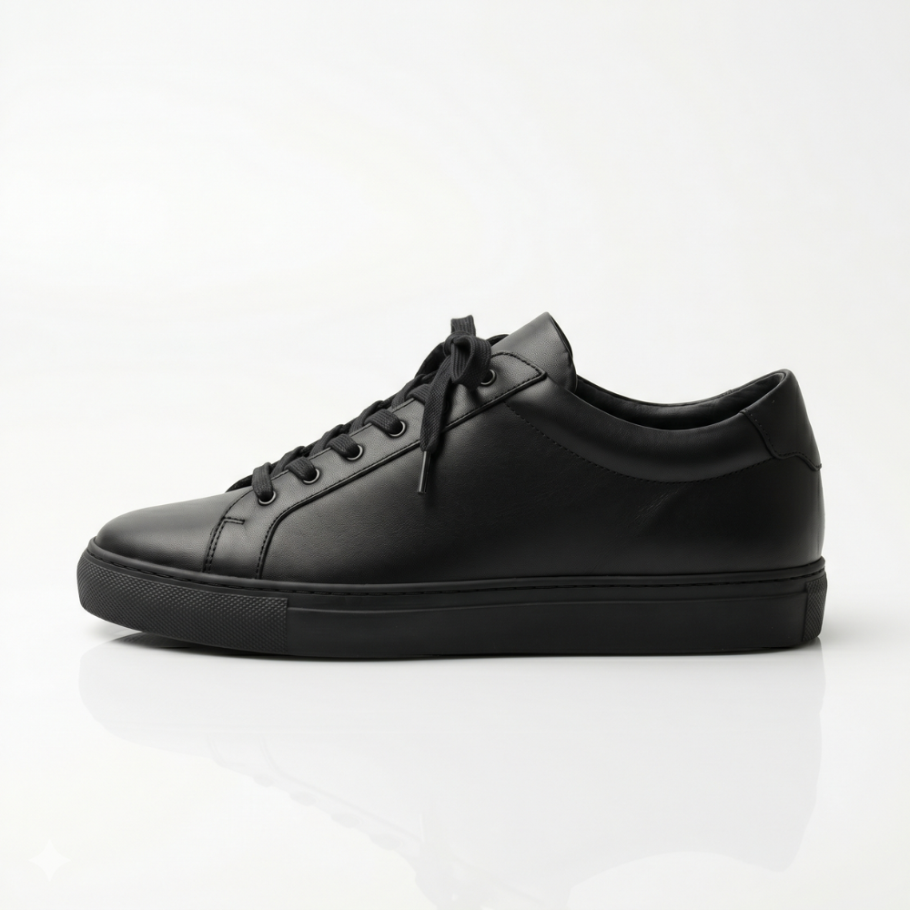 Black Brixton Leather Sneakers