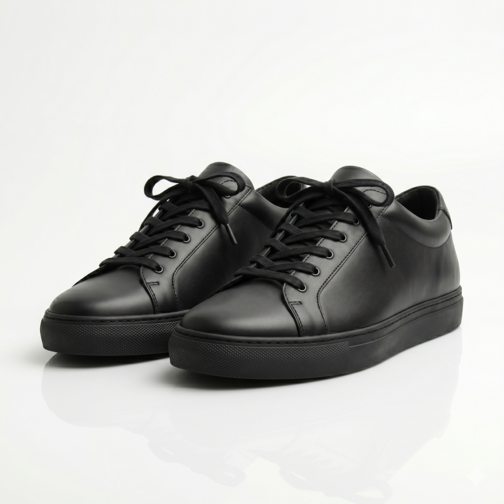 Black Brixton Leather Sneakers
