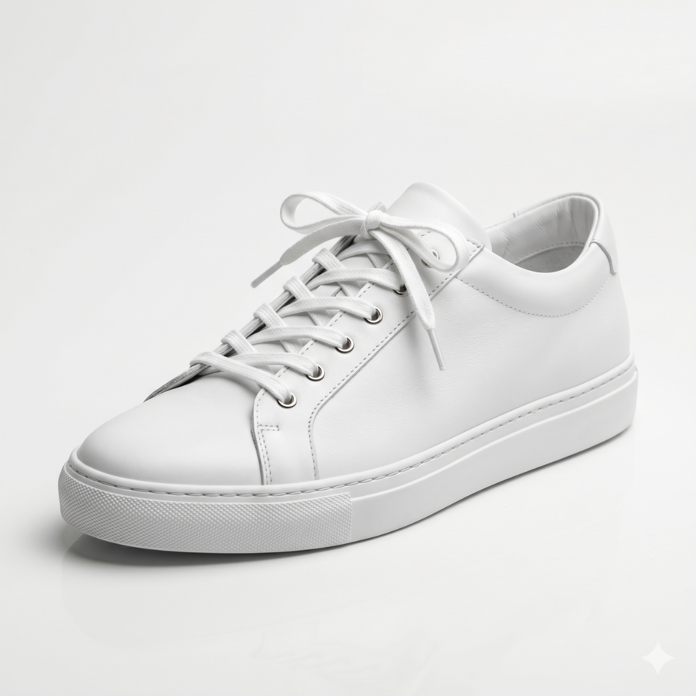 White Brixton Leather Sneakers