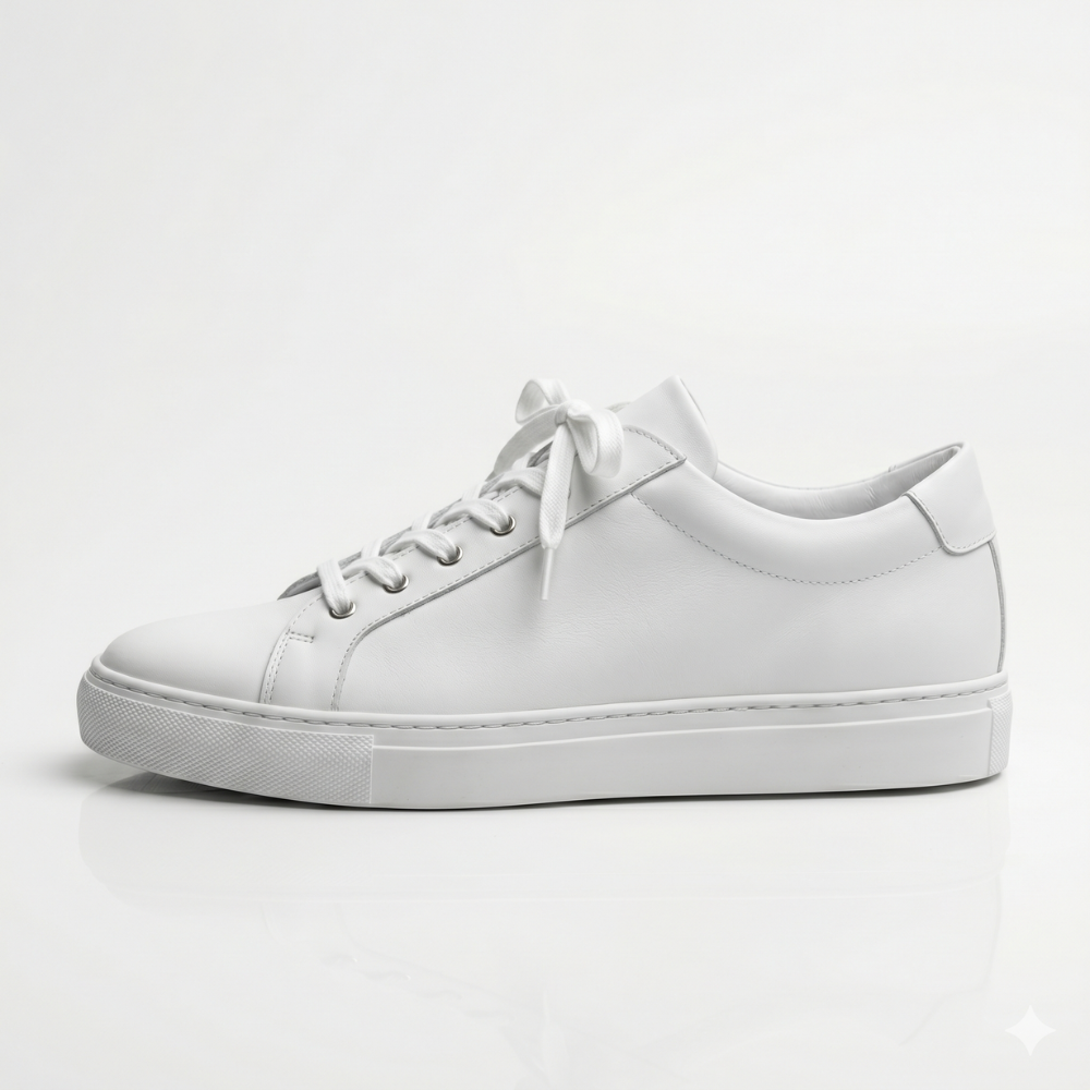 White Brixton Leather Sneakers