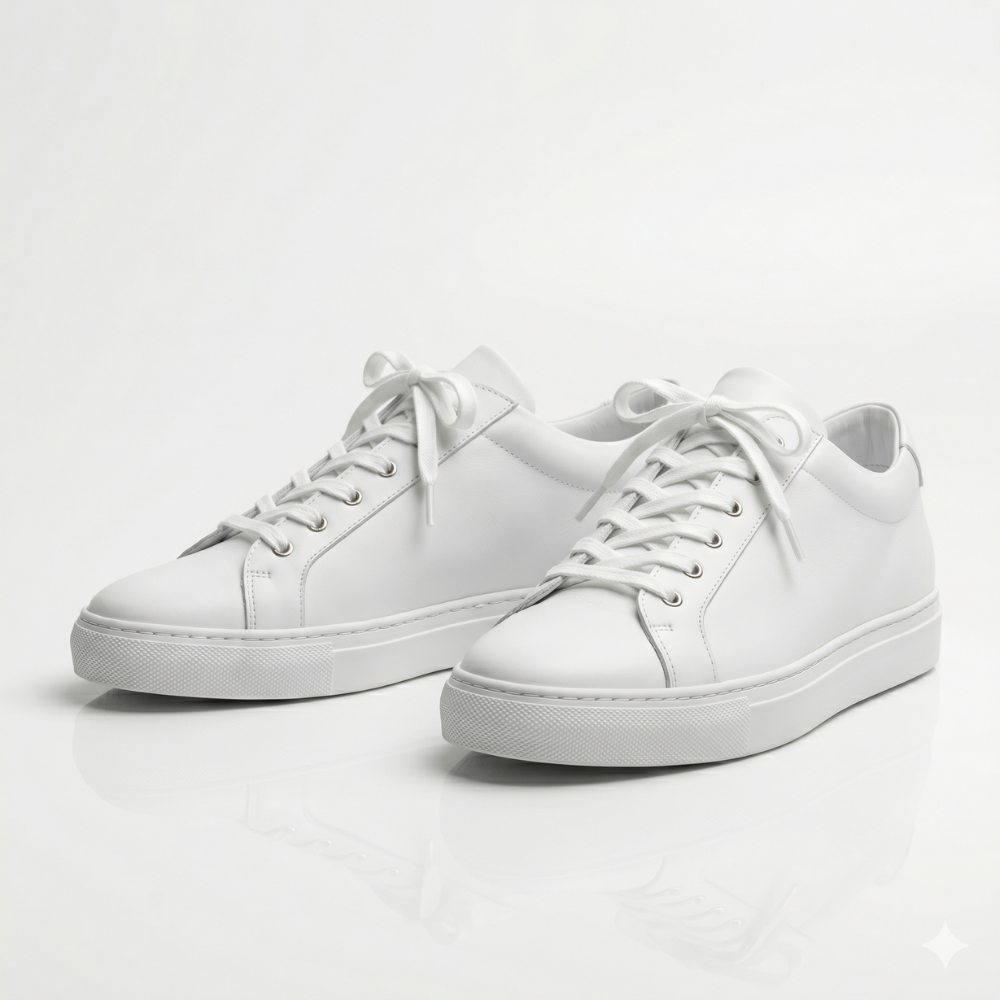 White Brixton Leather Sneakers