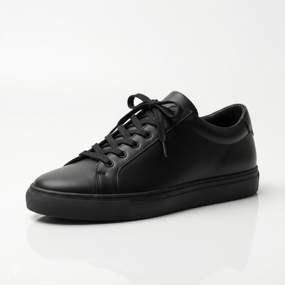 Black Brixton Leather Sneakers